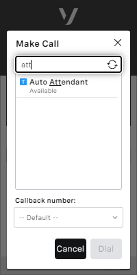 Teams auto attendant in ContactPad
