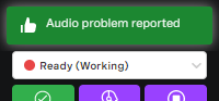Audio problem reported