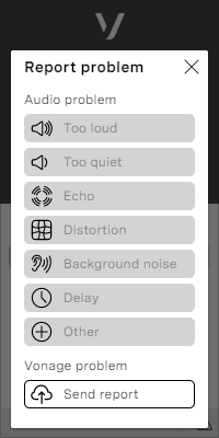 Audio problem buttons not available