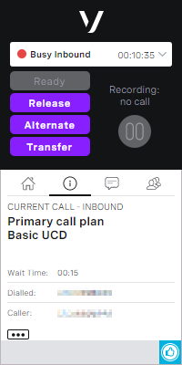 Click to dial transfer buttons