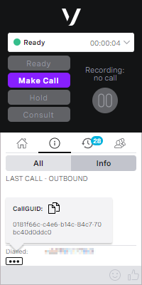 Accessing the call GUID