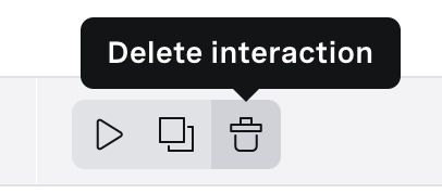 Delete interaction