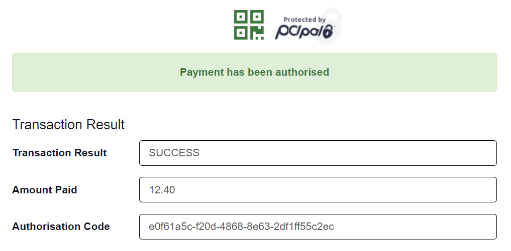 Successful payment